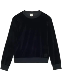 Mathilde sweatshirt in smooth black velvet