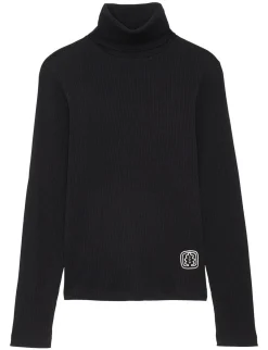 Matthieu black lightweight turtleneck jumper