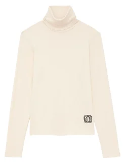 Matthieu ecru lightweight turtleneck jumper
