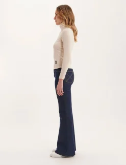 Matthieu ecru lightweight turtleneck jumper