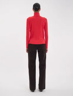 Matthieu red turtleneck T-shirt