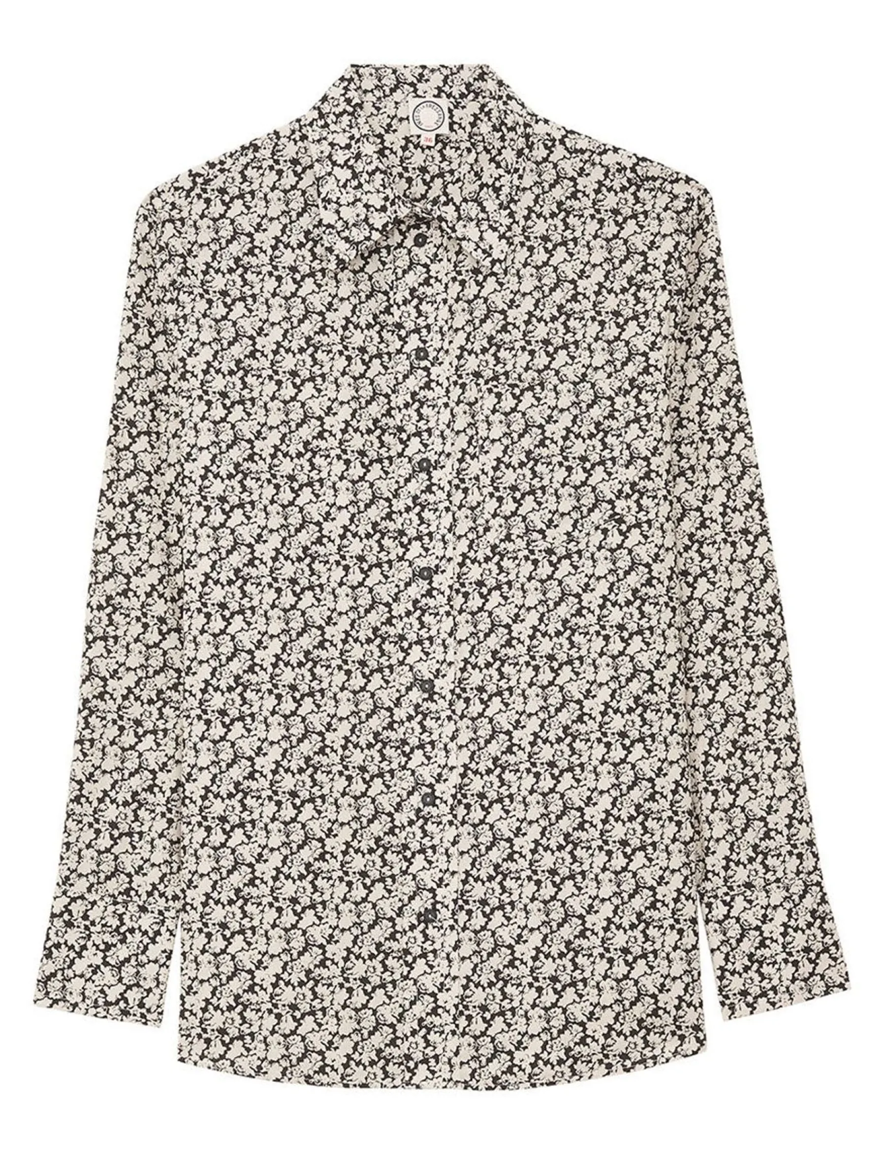 Maureen black and beige printed shirt