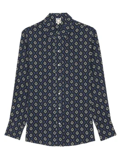 Maureen blue print shirt