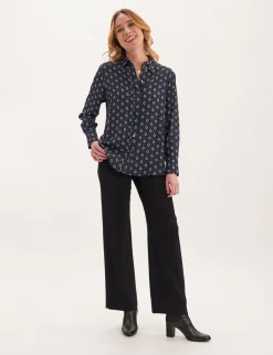 Maureen blue print shirt