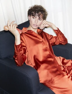 Maureen burnt orange shirt