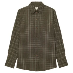 Maureen khaki cotton check shirt