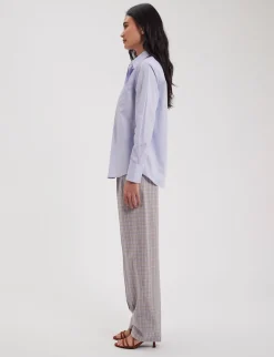 Maureen light blue shirt