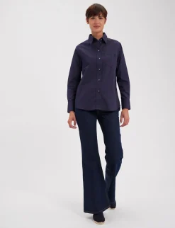 Maureen navy cotton shirt