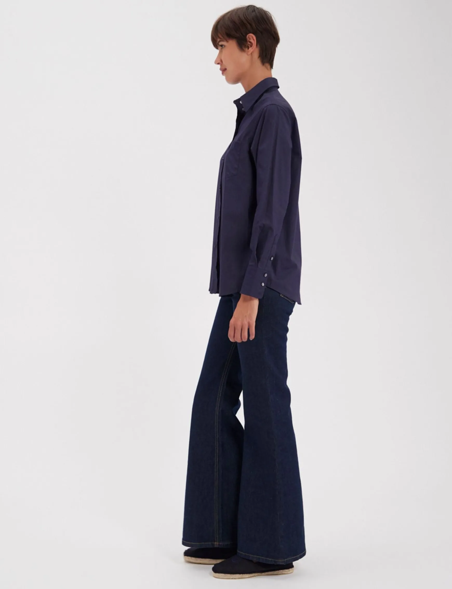 Maureen navy cotton shirt