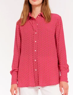 Maureen pink crepe shirt