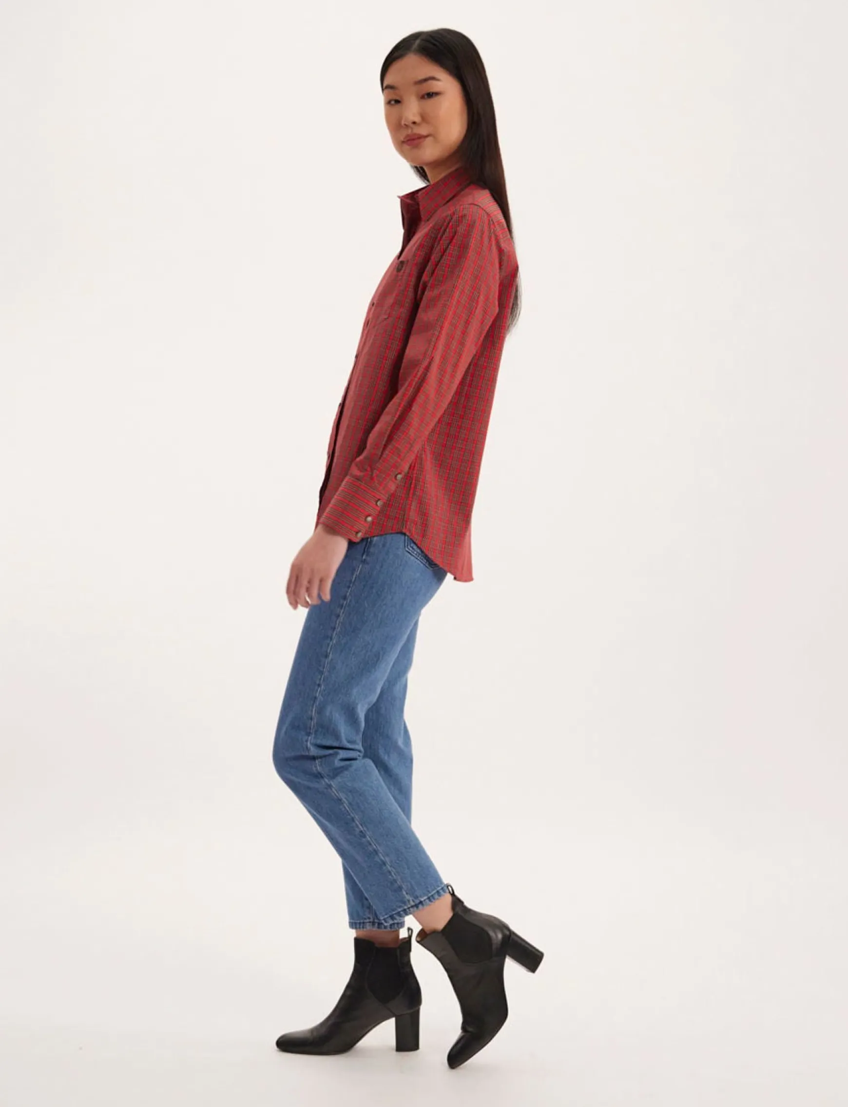 Maureen red check shirt