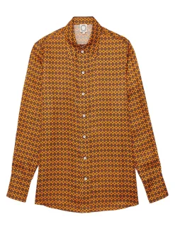 Maureen satin print shirt