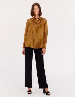 Maureen satin print shirt
