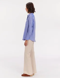 Maureen shirt in blue linen