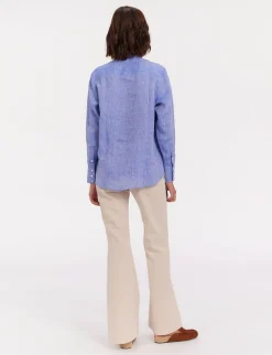Maureen shirt in blue linen