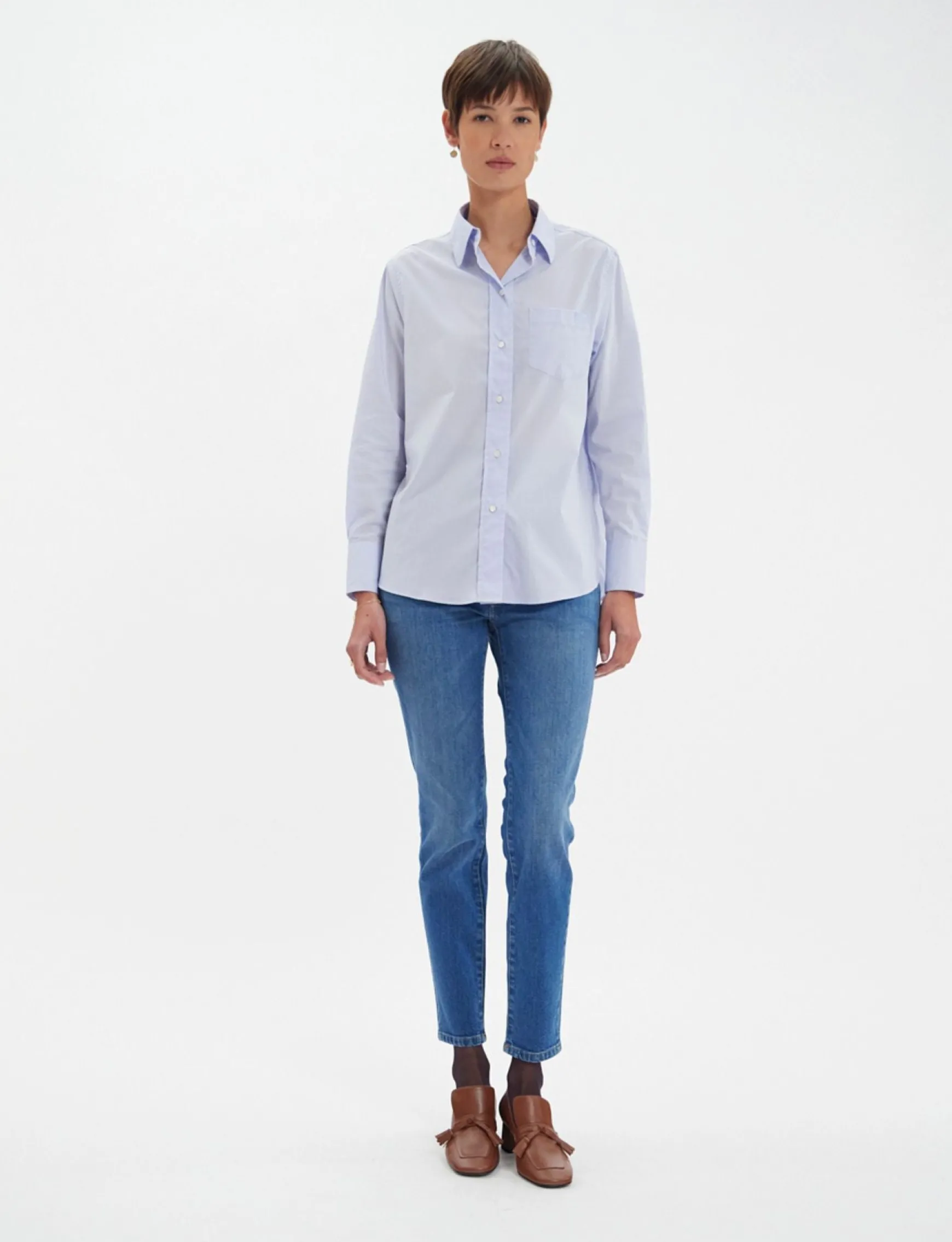 Maureen sky blue shirt