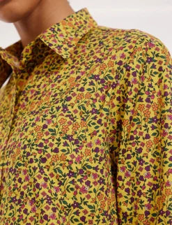 Maureen yellow floral shirt