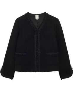 Misia jacket in black wool