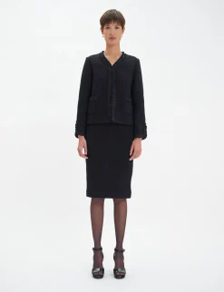 Misia jacket in black wool