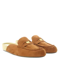 Moccasin mule Flavie cognac leather