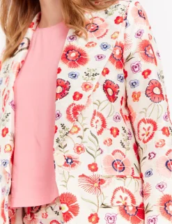 Multicoloured embroidered dove jacket