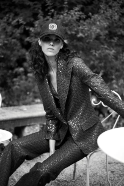 Navy blue embroidered dove jacket