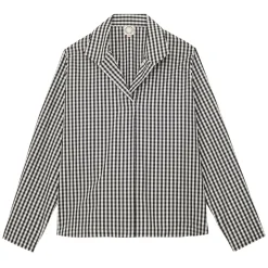 Noa black and white gingham check top