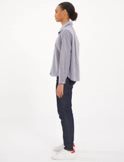 Noa navy/white striped top