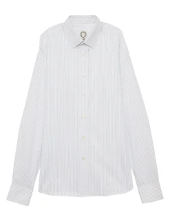 Olivier blue and white striped shirt