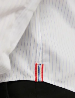 Olivier blue and white striped shirt