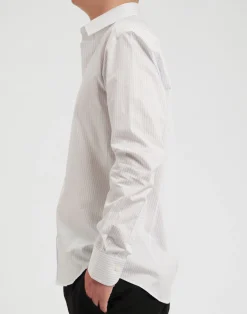 Olivier blue and white striped shirt