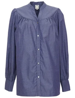 Ornella blue denim blouse