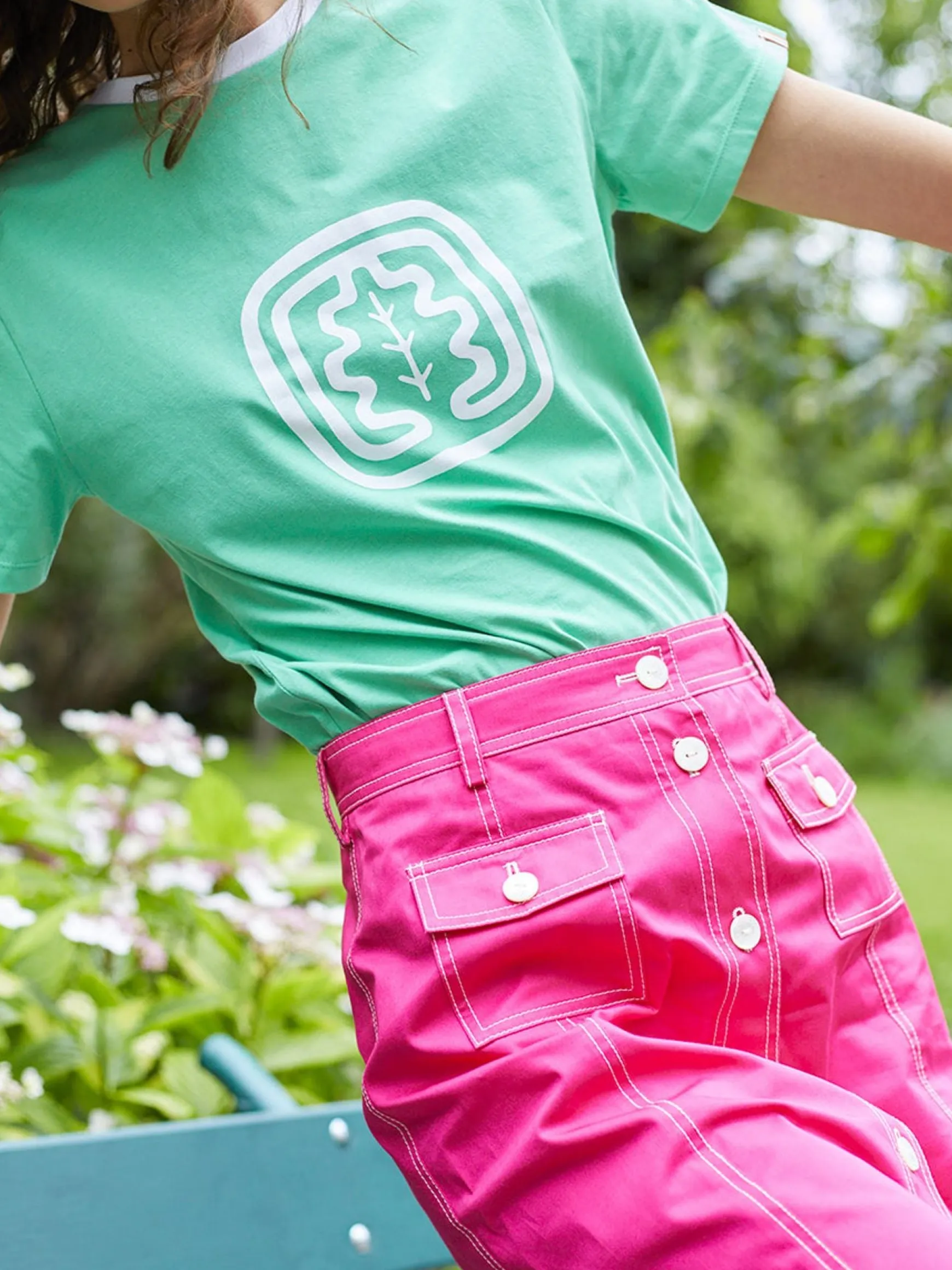 Oscar green round-neck t-shirt