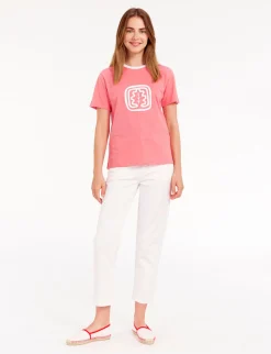 Oscar pink round-neck t-shirt