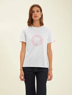 Oscar white logo pink T-shirt