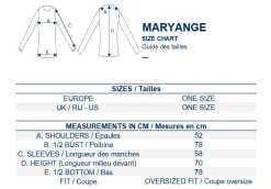 Oversized Maryange shirt with ruffles in blue linen