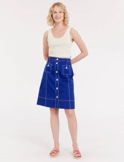 Rachel blue skirt