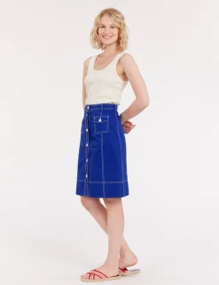 Rachel blue skirt