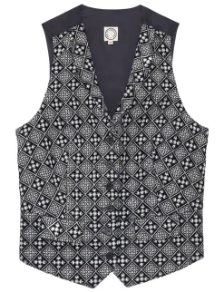 Robinson blue and white waistcoat