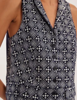 Robinson blue and white waistcoat