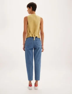 Robinson cardigan in lemon linen