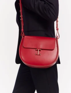 Senda red leather bag