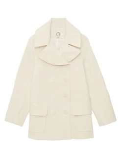 Seraphine ivory pea jacket