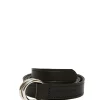 Sidonie black leather belt