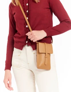 Smartphone bag Léonore camel