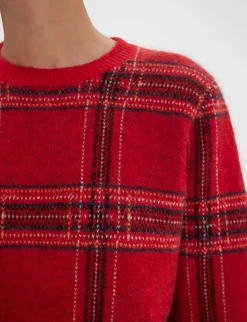 Ulysse red jacquard jumper