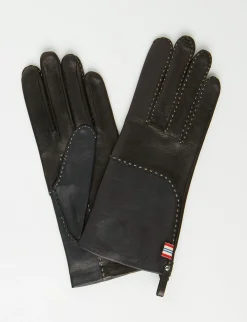 Yael black leather gloves