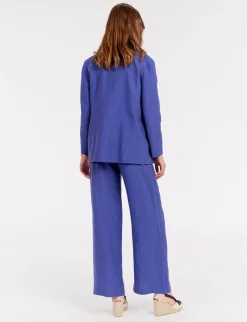 Yohan jacket in blue linen